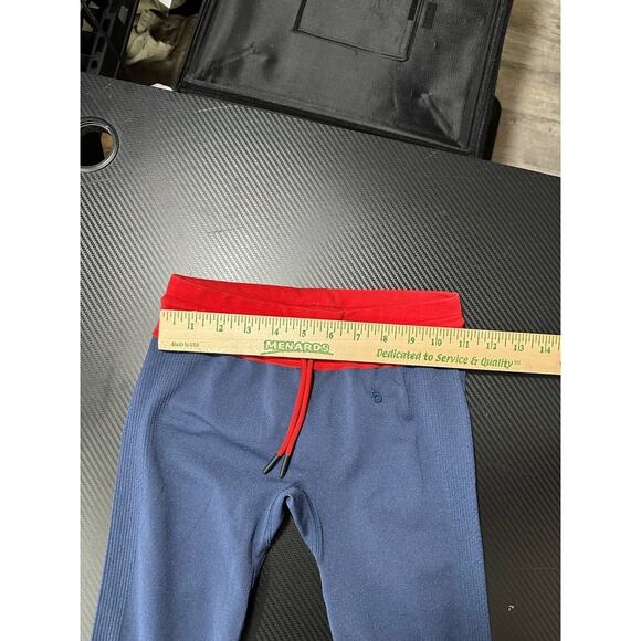 Kari Traa Tveito Tights Base Layer Leggings Blue Red Size XS/S Ski Preppy - Picture 4 of 12